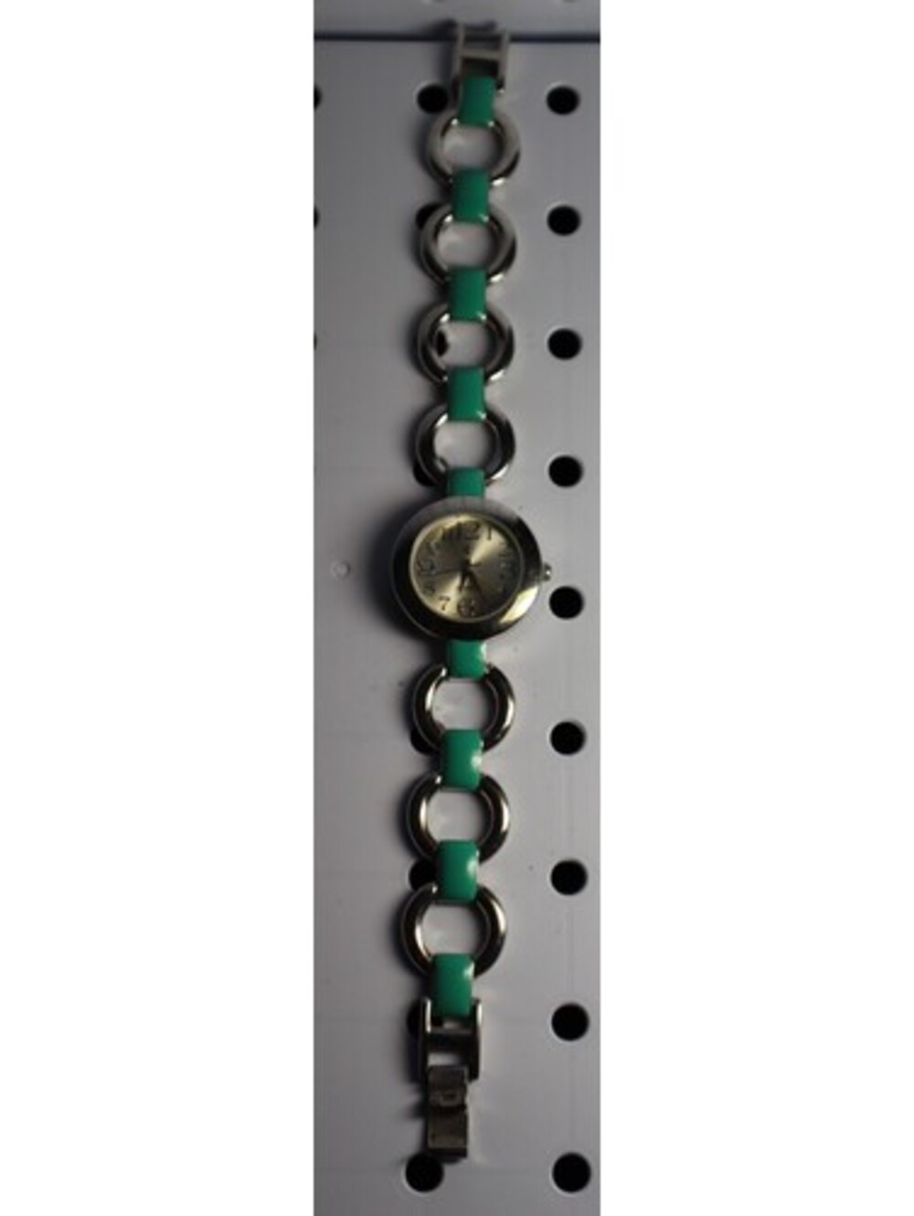 ACCUTIME WATCH CORP. S236SL-GN Enameled Women's Watch, New Battery